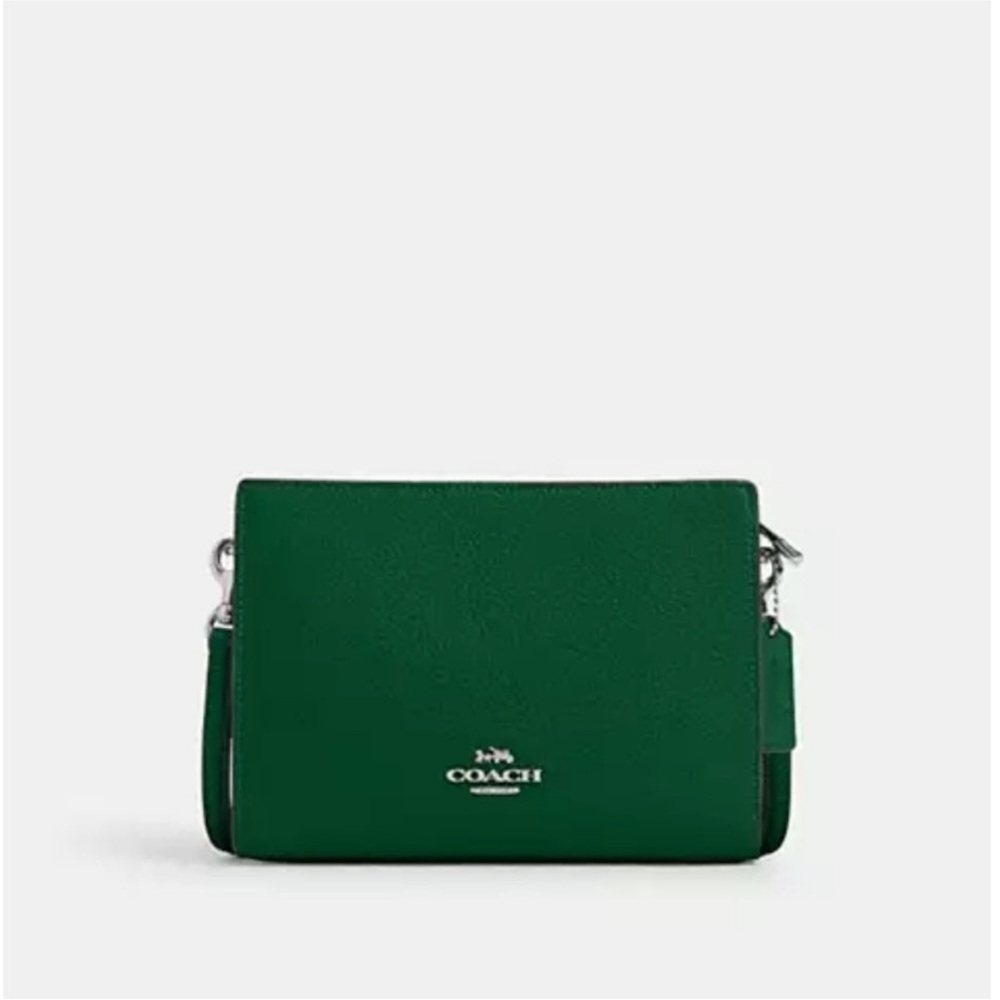 NWT Coach Shamrock Green Slim Crossbody Leather Bag FINAL Price